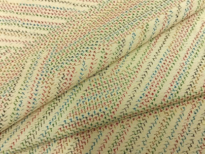平和屋着物▽上質な紬 単衣 幾何学文様 正絹 逸品 AAAZ9287fy