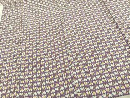平和屋着物▽上質な小紋 単衣 舞花文 正絹 逸品 未使用 AAAZ9291fy