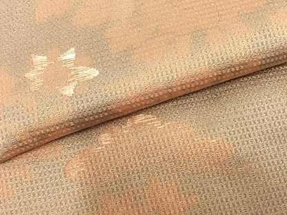 平和屋着物▽訪問着 単衣 刺繍 草花文 正絹 逸品 AAAZ9294fy