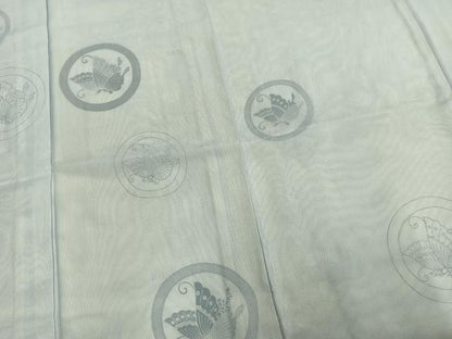 平和屋着物▽訪問着 無双 紗袷 紗×絽 蝶丸文 正絹 逸品 AAAZ9296fy
