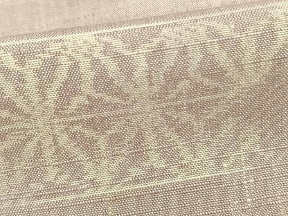 平和屋着物▽上質な紬 単衣 麻の葉文様 正絹 逸品 AAAZ9300fy