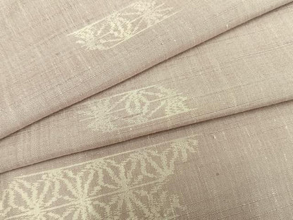 平和屋着物▽上質な紬 単衣 麻の葉文様 正絹 逸品 AAAZ9300fy