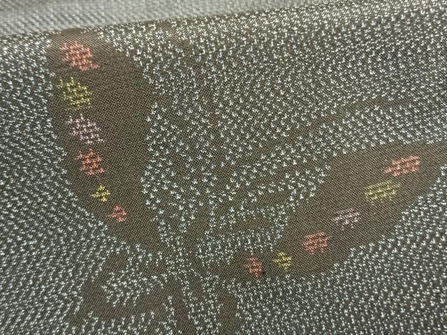 平和屋着物▽本場大島紬 単衣 舞蝶文 正絹 逸品 未使用 AAAZ9301fy