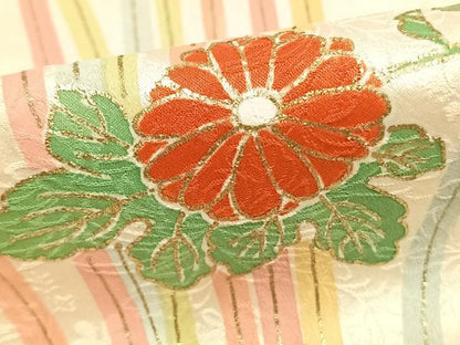 平和屋着物▽豪華振袖 単衣 御所車花文 金彩 正絹 逸品 AAAZ9302fy