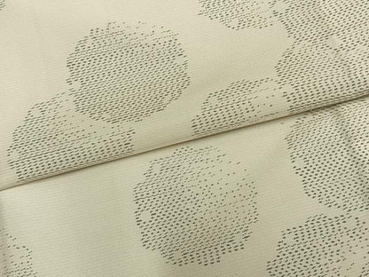 平和屋着物▽本場大島紬　白大島　単衣　雪輪文　さが美扱い　正絹　逸品　AAAZ9308fy