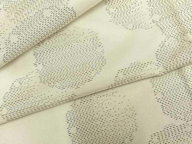 平和屋着物▽本場大島紬　白大島　単衣　雪輪文　さが美扱い　正絹　逸品　AAAZ9308fy