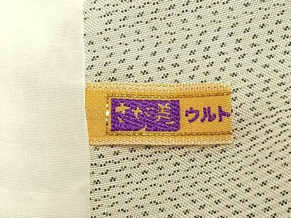 平和屋着物▽本場大島紬　白大島　単衣　雪輪文　さが美扱い　正絹　逸品　AAAZ9308fy