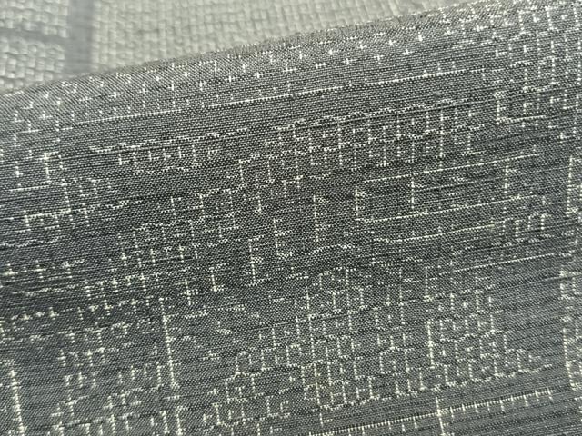 平和屋着物▽結城紬 単衣 80亀甲 色紙重ね文 正絹 逸品 AAAZ9311fy