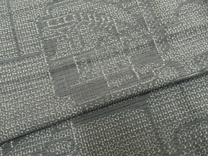 平和屋着物▽結城紬 単衣 80亀甲 色紙重ね文 正絹 逸品 AAAZ9311fy