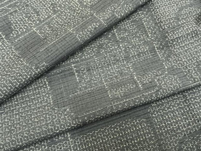 平和屋着物▽結城紬 単衣 80亀甲 色紙重ね文 正絹 逸品 AAAZ9311fy