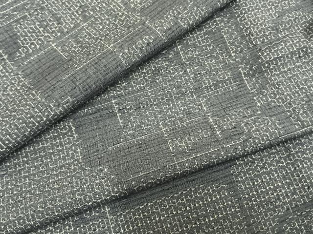 平和屋着物▽結城紬 単衣 80亀甲 色紙重ね文 正絹 逸品 AAAZ9311fy