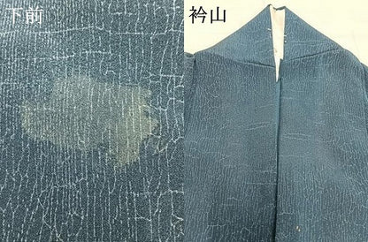 平和屋着物▽上質な小紋 単衣 杢目文 正絹 逸品 AAAZ9313fy