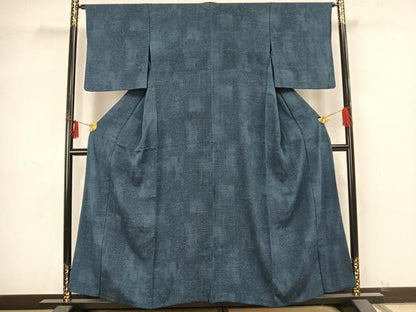 平和屋着物▽上質な小紋 単衣 杢目文 正絹 逸品 AAAZ9313fy