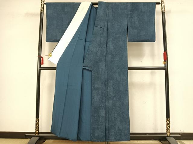 平和屋着物▽上質な小紋 単衣 杢目文 正絹 逸品 AAAZ9313fy