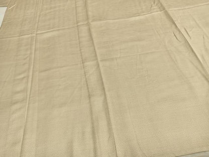 平和屋着物▽上質な色無地　単衣　お召地　松葉地紋　砂色　やまと誂製　正絹　逸品　AAAZ9320fy