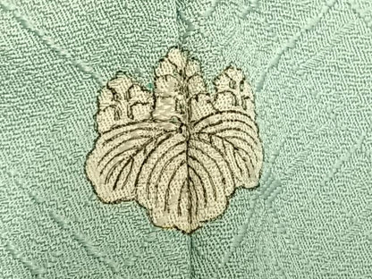 平和屋着物▽上質な色無地 単衣 抽象地紋 白藍色 正絹 逸品 未使用 AAAZ9322fy