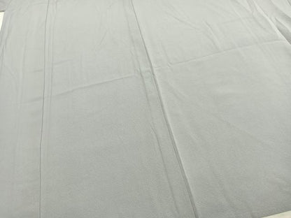 平和屋着物▽上質な色無地　単衣　灰青色　正絹　逸品　AAAZ9327fy