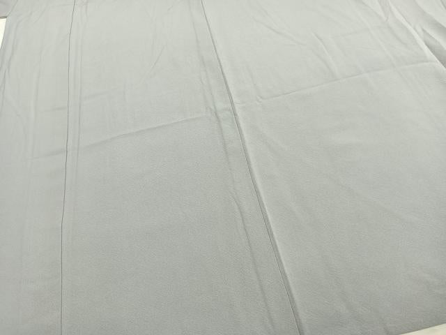 平和屋着物▽上質な色無地　単衣　灰青色　正絹　逸品　AAAZ9327fy