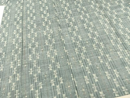 平和屋着物▽上質な紬 単衣 絣文様 正絹 逸品 AAAZ9331fy
