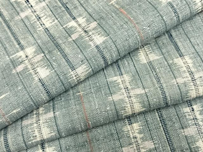 平和屋着物▽上質な紬 単衣 絣文様 正絹 逸品 AAAZ9331fy