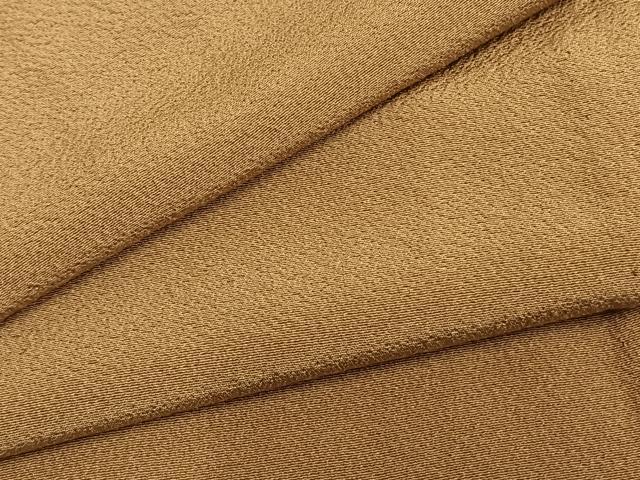 平和屋着物▽上質な色無地 単衣 黄土色 正絹 逸品 AAAZ9335fy