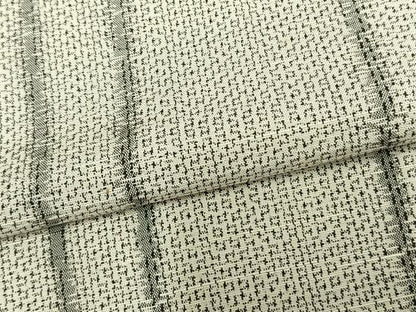 平和屋着物▽上質な紬 単衣 よろけ縞 正絹 逸品 AAAZ9337fy