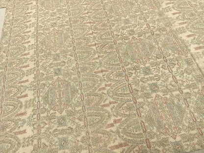 平和屋着物▽本塩沢 単衣 幾何学文 正絹 逸品 AAAZ9342fy