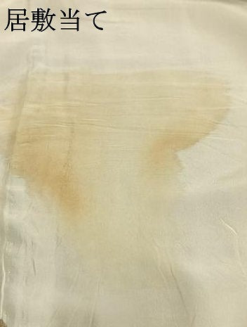 平和屋着物▽上質な小紋 単衣 型染め 風景草花文 鬼しぼ縮緬 正絹 逸品 AAAZ9349fy