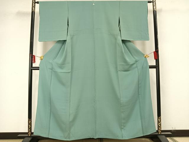 平和屋着物▽上質な色無地 単衣 薄青色 正絹 逸品 未使用 AAAZ9353fy