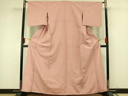 平和屋着物▽上質な紬 単衣 色無地 虹色 正絹 逸品 AAAZ9361fy
