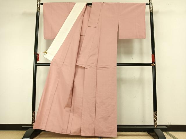 平和屋着物▽上質な紬 単衣 色無地 虹色 正絹 逸品 AAAZ9361fy