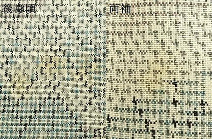 平和屋着物▽本場大島紬　単衣　切嵌花文　正絹　逸品　AAAZ9363fy