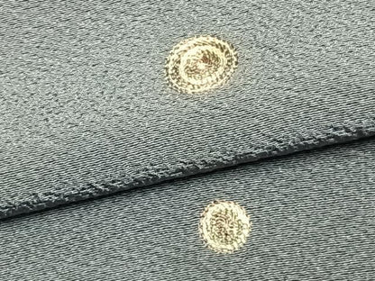平和屋着物▽上質な小紋 単衣 総刺繍 丸文 正絹 逸品 AAAZ9364fy
