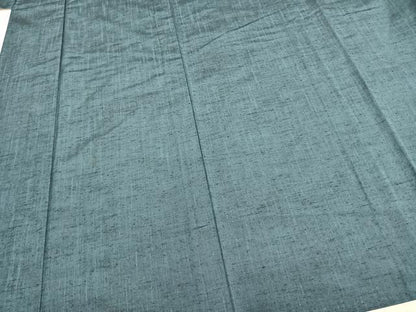 平和屋着物▽上質な紬　単衣　色無地　御召茶色　正絹　逸品　AAAZ9367fy