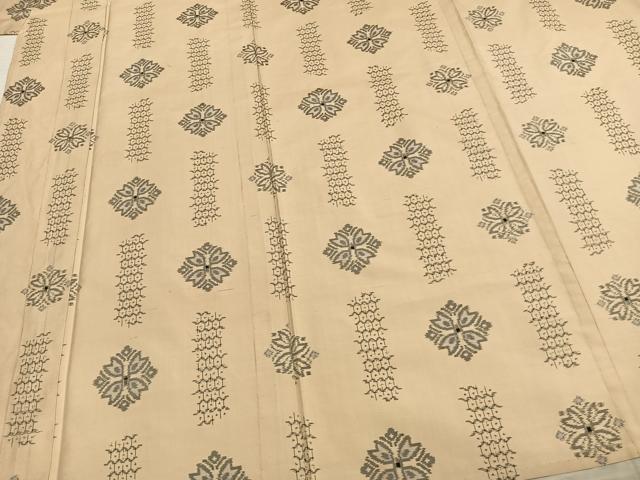 平和屋着物▽本場大島紬 単衣 吉祥花文 正絹 逸品 AAAZ9369fy