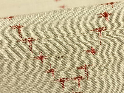 平和屋着物▽上質な紬 単衣 幾何学文 正絹 逸品 AAAZ9371fy