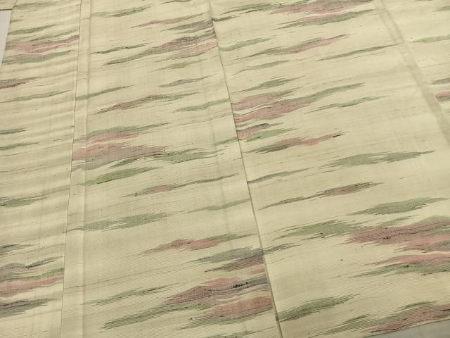 平和屋着物▽上質な紬 単衣 霞文 正絹 逸品 AAAZ9372fy