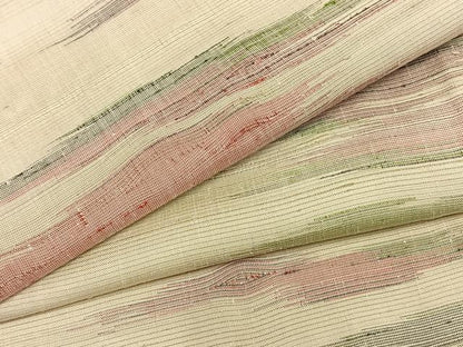 平和屋着物▽上質な紬 単衣 霞文 正絹 逸品 AAAZ9372fy