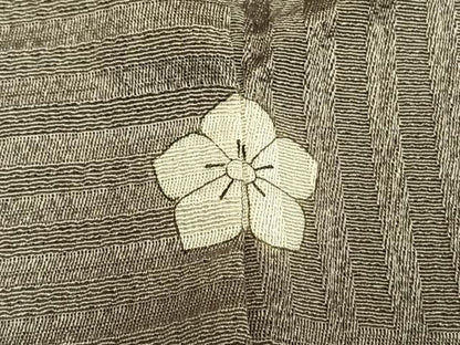 平和屋着物▽上質な小紋 単衣 市松文 正絹 逸品 AAAZ9374fy