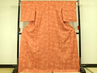 平和屋着物▽江戸小紋　単衣　鮫小紋柄　ロング丈　正絹　逸品　AAAZ9376fy