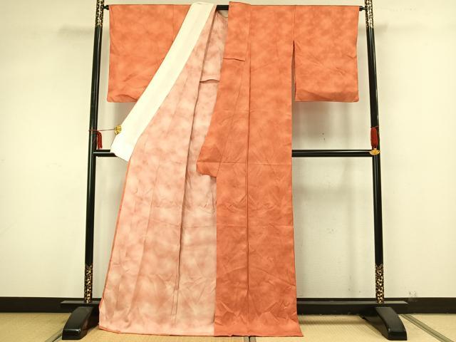 平和屋着物▽江戸小紋　単衣　鮫小紋柄　ロング丈　正絹　逸品　AAAZ9376fy