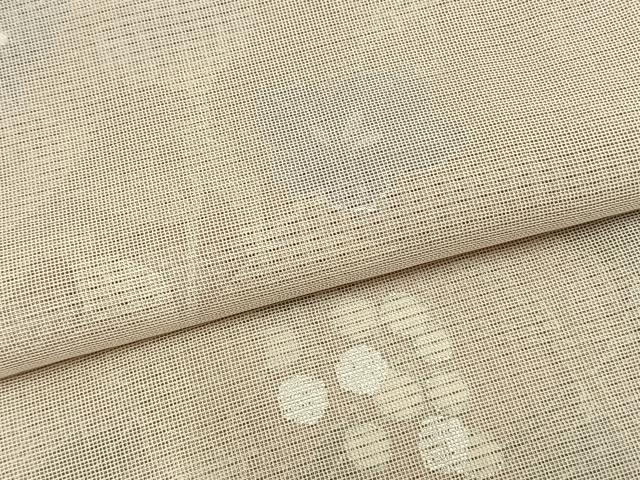 平和屋着物▽訪問着　無双　紗袷　紗×絽　手描き　草花文　銀彩　正絹　逸品　AAAZ9380fy