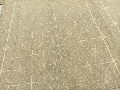 平和屋着物▽綿薩摩 東郷織物謹製 手織 160亀甲 實篤 永江明夫(正藍染) 単衣 変わり麻の葉文様 綿 逸品 AAAZ9381fy