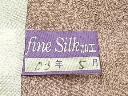 平和屋着物▽訪問着 単衣 刺繍 草花文 金糸 金彩 正絹 逸品 AAAZ9382fy