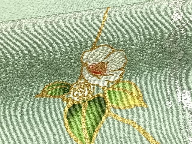 平和屋着物▽本草木染作家　瑞寶　訪問着　単衣　草花文　金彩　正絹　逸品　AAAZ9386fy