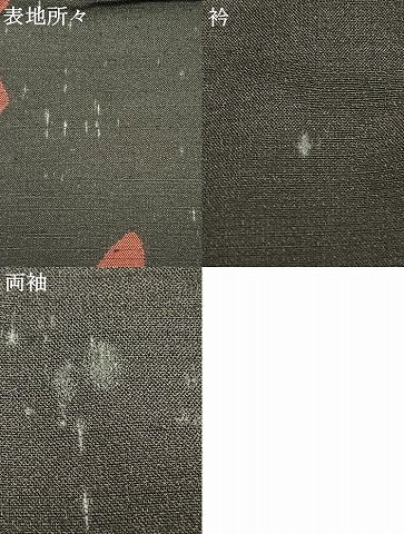 平和屋着物▽上質な小紋 単衣 片身替わり 草花文 金糸 やまと誂製 正絹 逸品 AAAZ9387fy