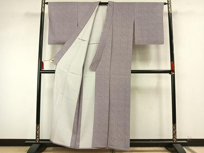 平和屋着物▽江戸小紋 単衣 葉尽くし 正絹 逸品 未使用 AAAZ9390fy