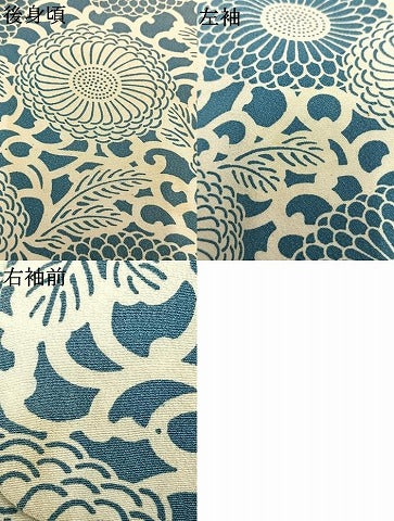 平和屋着物▽上質な小紋 単衣 型染め 草花文 正絹 逸品 AAAZ9391fy