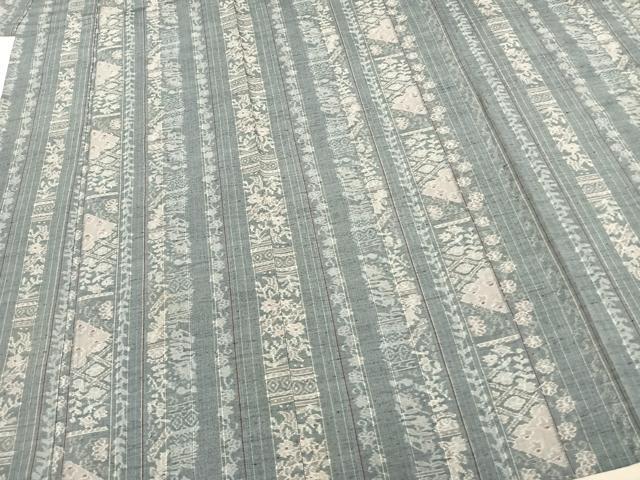 平和屋着物▽上質な紬 単衣 間道 正絹 逸品 AAAZ9394fy