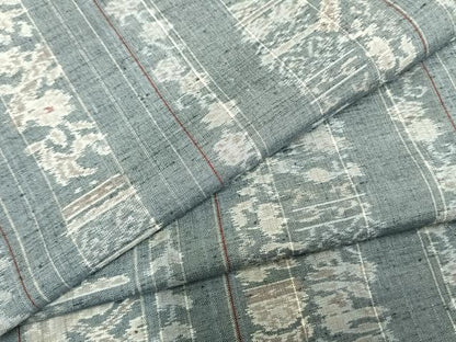 平和屋着物▽上質な紬 単衣 間道 正絹 逸品 AAAZ9394fy